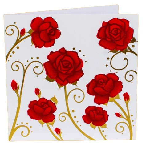 Romantic Fancy Roses Card