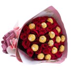 Finesse Roses and Ferrero Rocher Chocolate Bouquet