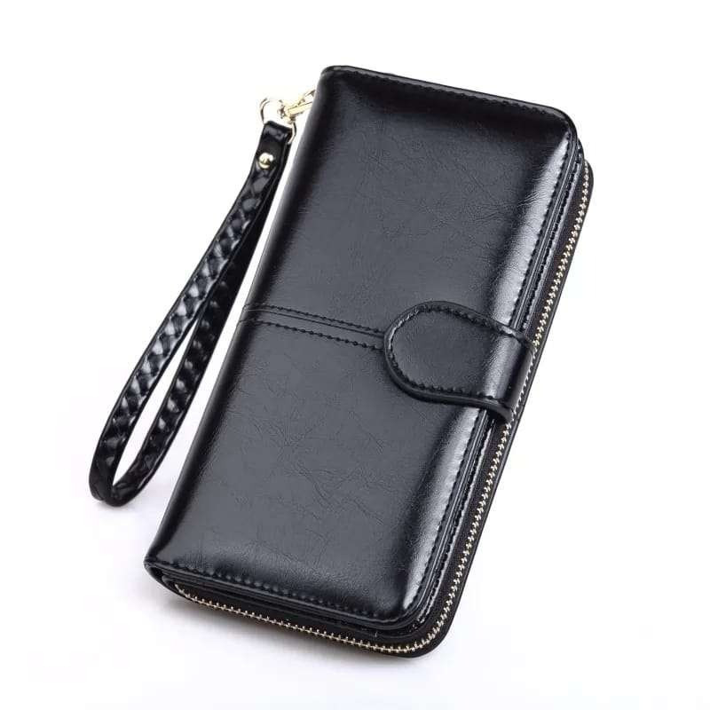 Black Leather Women's Wallet - Image 1