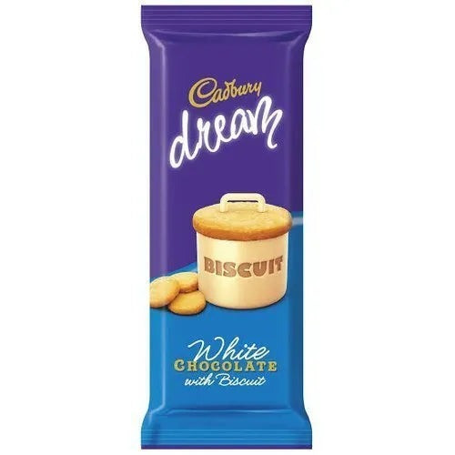 Cadbury Dream White Chocolate With Biscuit 80g